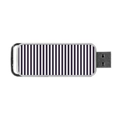 Minimalistic Black And White Stripes, Vertical Lines Pattern Portable Usb Flash (two Sides) by Casemiro