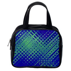 Blue Green Tiling  Classic Handbag (one Side)