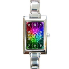 Fractal Design Rectangle Italian Charm Watch