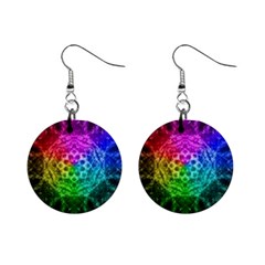 Fractal Design Mini Button Earrings