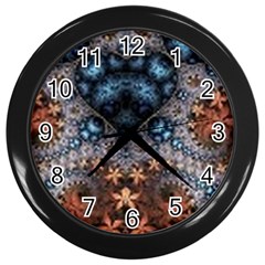 Fractal Wall Clock (black) by Sparkle