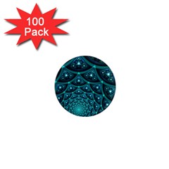 Fractal 1  Mini Magnets (100 Pack)  by Sparkle