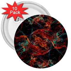 Fractal 3  Buttons (10 Pack)  by Sparkle