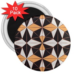 Abstract Pattern Geometric Backgrounds   3  Magnets (10 Pack)  by Eskimos