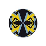 Abstract pattern geometric backgrounds   Rubber Round Coaster (4 pack) Front