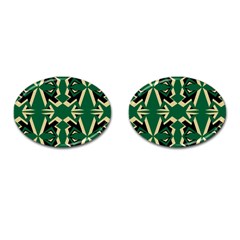 Abstract Pattern Geometric Backgrounds   Cufflinks (oval) by Eskimos