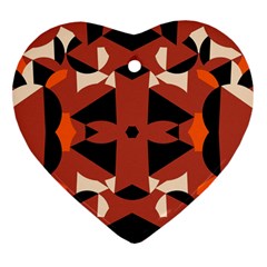 Abstract Pattern Geometric Backgrounds   Heart Ornament (two Sides)