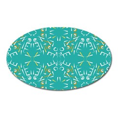 Abstract Pattern Geometric Backgrounds   Oval Magnet by Eskimos