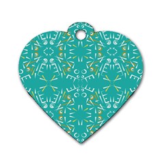 Abstract Pattern Geometric Backgrounds   Dog Tag Heart (one Side) by Eskimos