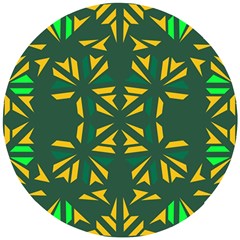 Abstract Pattern Geometric Backgrounds   Wooden Puzzle Round by Eskimos