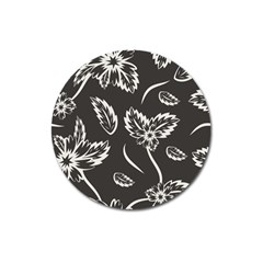 Folk Flowers Print Floral Pattern Ethnic Art Magnet 3  (round) by Eskimos