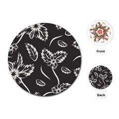 Folk Flowers Print Floral Pattern Ethnic Art Playing Cards Single Design (round)