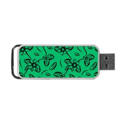 Folk Flowers Print Floral Pattern Ethnic Art Portable Usb Flash (one Side) by Eskimos