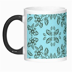 Floral Folk Damask Pattern Fantasy Flowers Floral Geometric Fantasy Morph Mugs by Eskimos