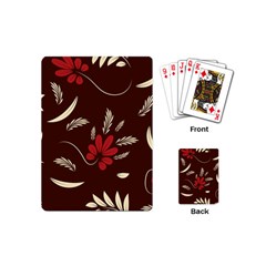 Sfolk Flowers Print Floral Pattern Ethnic Art Playing Cards Single Design (mini) by Eskimos