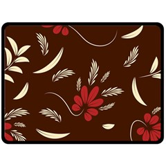 Sfolk Flowers Print Floral Pattern Ethnic Art Fleece Blanket (large)  by Eskimos