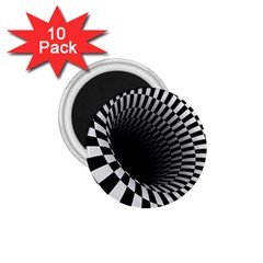 3d Optical Illusion, Dark Hole, Funny Effect 1 75  Magnets (10 Pack) 