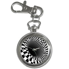 3d Optical Illusion, Dark Hole, Funny Effect Key Chain Watches