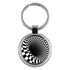 3d Optical Illusion, Dark Hole, Funny Effect Key Chain (round)