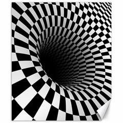 3d Optical Illusion, Dark Hole, Funny Effect Canvas 8  X 10 