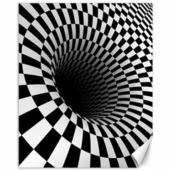 3d Optical Illusion, Dark Hole, Funny Effect Canvas 11  X 14 