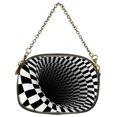 3d Optical Illusion, Dark Hole, Funny Effect Chain Purse (two Sides)