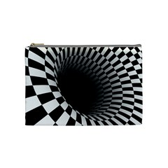 3d Optical Illusion, Dark Hole, Funny Effect Cosmetic Bag (medium) by Casemiro