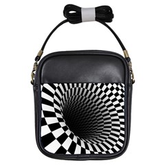 3d Optical Illusion, Dark Hole, Funny Effect Girls Sling Bag