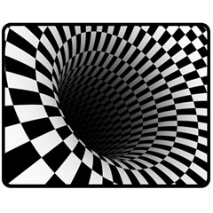 3d Optical Illusion, Dark Hole, Funny Effect Fleece Blanket (medium) 