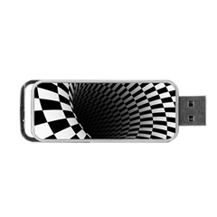 3d Optical Illusion, Dark Hole, Funny Effect Portable Usb Flash (two Sides)