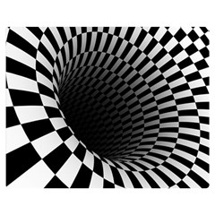 3d Optical Illusion, Dark Hole, Funny Effect Double Sided Flano Blanket (medium) 
