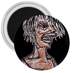 Sketchy Style Drawing Zombie Woman 3  Magnets