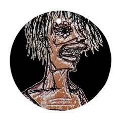 Sketchy Style Drawing Zombie Woman Ornament (Round)