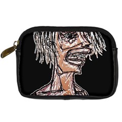 Sketchy Style Drawing Zombie Woman Digital Camera Leather Case