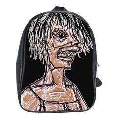 Sketchy Style Drawing Zombie Woman School Bag (xl) by dflcprintsclothing