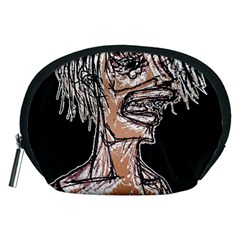 Sketchy Style Drawing Zombie Woman Accessory Pouch (Medium)