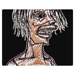 Sketchy Style Drawing Zombie Woman Double Sided Flano Blanket (Medium) 