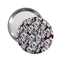 Demonic Skulls Pattern, Spooky Horror, Halloween Theme 2 25  Handbag Mirrors