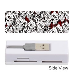 Demonic Skulls Pattern, Spooky Horror, Halloween Theme Memory Card Reader (stick)