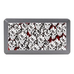 Demonic Skulls Pattern, Spooky Horror, Halloween Theme Memory Card Reader (mini)