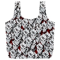 Demonic Skulls Pattern, Spooky Horror, Halloween Theme Full Print Recycle Bag (xxxl)