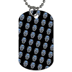 Skulls, Demonic Skull Pattern, Frida Kahlo Stylised Dog Tag (two Sides) by Casemiro