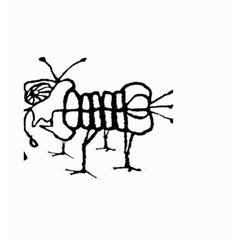 Fantasy Weird Insect Drawing Small Garden Flag (two Sides)