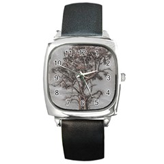 Big Tree Photo Illustration Square Metal Watch by dflcprintsclothing