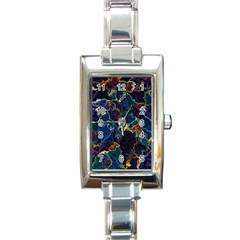 Oil Slick Rectangle Italian Charm Watch by MRNStudios