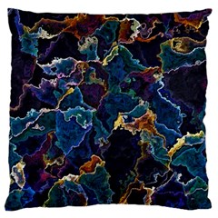 Oil Slick Large Flano Cushion Case (two Sides) by MRNStudios