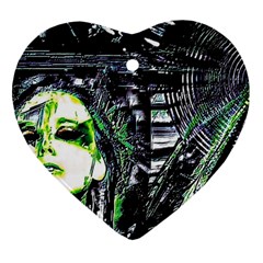Dubstep Alien Heart Ornament (two Sides) by MRNStudios