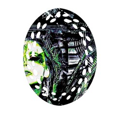 Dubstep Alien Oval Filigree Ornament (two Sides) by MRNStudios