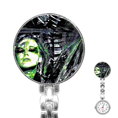 Dubstep Alien Stainless Steel Nurses Watch by MRNStudios