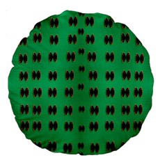 Butterflies In Fresh Green Environment Large 18  Premium Round Cushions by pepitasart